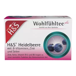 H&amp;S Mėlynės su B grupės vitaminais cinku ir selenu Fbtl., 20X2,5 g