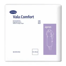 Valacomfort prijuostės vienkartinės prijuostės 70x135 cm baltos, 100 vnt