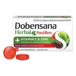 Dobensana Herbal Kirschgeschm.vit.c & Cinko pastilė.(16 vienetų)