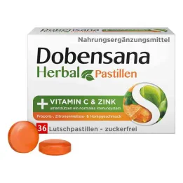 Dobensana žolelių medus vitaminai C &amp; cinko pastilė.(36 vienetai)