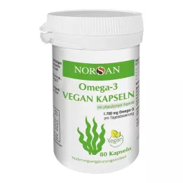 NORSAN Omega-3 veganiškos kapsulės, 80 vnt