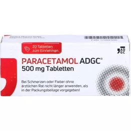 PARACETAMOL ADGC 500 mg tabletės, 20 vnt