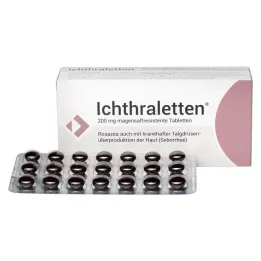 Ichthraletten® 200 mg tabletės nuo rožinės, 168 vnt