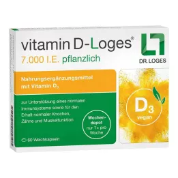 VITAMIN D-LOGES 7 000 TV žolelių savaitinis sandėlis, 60 vnt