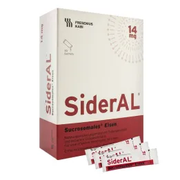 Sideral Iron 14 mg Cola Paketėliai Granulės, 30 vnt