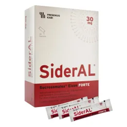 Sideral Iron Forte 30 mg citrusinių vaisių medžiagos granulės, 30 vnt
