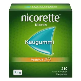 NICORETTE 2 mg šviežių vaisių kramtomoji guma, 210 vnt