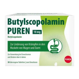 Butilskopolamino PUREN 10 mg tabletės, 50 vnt