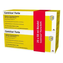 Centricor Forte vitamino C buteliukas 200 mg/ml injekcinio tirpalo, 20X50 ml