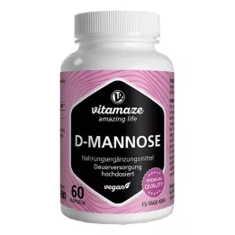 D-MANNOSE HOCHDOSIERT veganiškos kapsulės, 60 vnt