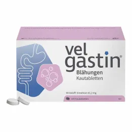 Velgastin pilvo pūtimas kramtomosios tabletės, 100 vnt