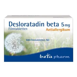Desloratadino beta 5 mg plėvele dengtos tabletės, 100 vnt