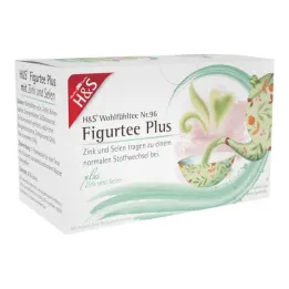H&amp;S Figūra Tea Plus su cinko ir seleno filtro maišeliu, 20X1,5 g