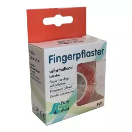 UM EASYPLAST Lipnus pirštų lopas 2,5 cm x 5 m raudonas, 1 vnt