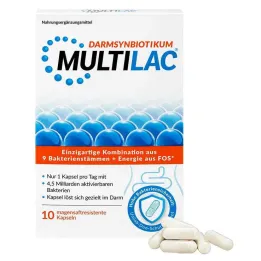 Multilac Synbiotic skrandyje neirios kapsulės, 10 vnt