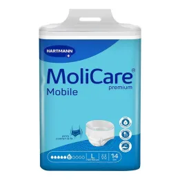 Molicare Premium Mobile 6 lašai dydis L, 14 vnt