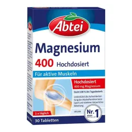 Abbey Magnesium 400 didelės dozės tabletės, 30 vnt