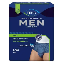 TENA® MEN ACTIVE FIT Plius kelnės mėlynos L/XL nuo šlapimo nelaikymo, 10 vnt