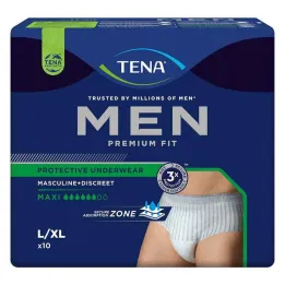 TENA® MEN PREMIUM FIT Kelnės Maxi L/XL , skirtos šlapimo nelaikymui, 10 vnt