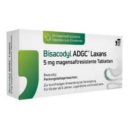 Bisacodyl ADGC® Laxans 5 mg skrandyje neirios tabletės, 20 vnt