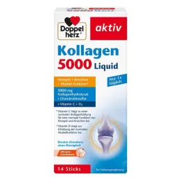 Doppelherz kolageno 5000 skystos lazdelės, 14 x 10 ml