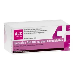 Ibuprofen AbZ 400 mg ūminio poveikio plėvele dengtos tabletės, 50 tablečių