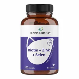 Biotinas + cinkas + selenas odai plaukams & Nagų kapsulės, 120 vnt