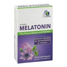 Melatoninas + pasifloros + valerijono kapsulės, 60 vnt