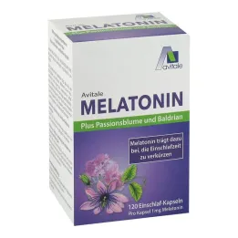 Melatoninas + pasifloros + valerijono kapsulės, 120 vnt