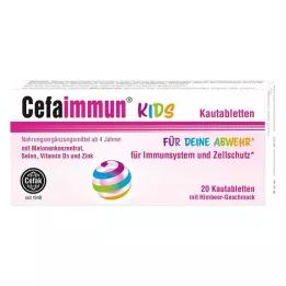 CEFAIMMUN KIDS Kramtomosios tabletės, 20 vnt