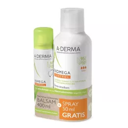 A-DERMA reklaminis rinkinys EXOMEGA CONTROL balzamas + purškalas, 1 vnt