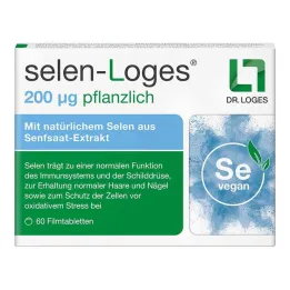 Selenium-Loges 200 µg augalinės plėvele dengtos tabletės, 60 vnt