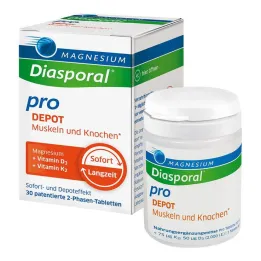 Magnesium Diasporal pro D3 + K2 Depot Muscle + Bone tabletės, 30 vnt