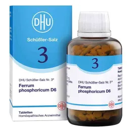 DHU Schüßler druskos numeris 3 Ferrum phosphoricum D6 tabletės (900 vnt.)