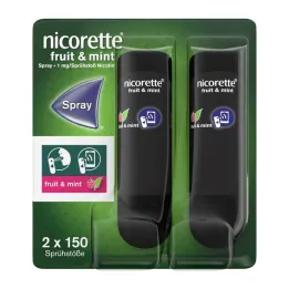 Nicorette Fruit &amp; Mint Spray 1 mg / purškalas Nfc, 2 vnt