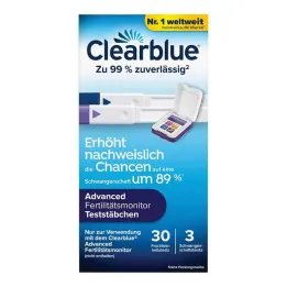 Clearblue vaisingumo monitoriaus testo lazdelės 30 + 3, 33 vnt