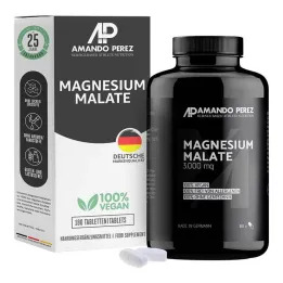 Magnesium Malate 3000 mg vegan tabletės, 180 vnt