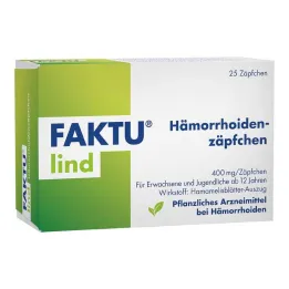 FAKTU Lind hemorojaus žvakutės su hamameliu, 25 vnt