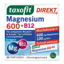 Taxofit Magnesium 600 + B12 Direct Granules, 20 vnt