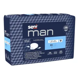 Seni® Man šlapimo nelaikymo įklotas normalus 2 lygis, 15 vnt