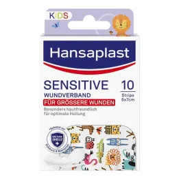 Hansaplast Kids gipso juostelės jautrios 6x7 cm, 10 vnt