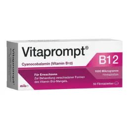 VITAprompt B12 1000 mikrogramų plėvele dengtos tabletės, 50 vnt