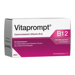 VITAprompt B12 1000 mikrogramų plėvele dengtos tabletės, 100 vnt