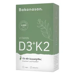 Bakanasan Vitaminas D3 + K2 kapsulės, 60 vnt