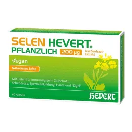 Seleno Hevert augalinės kilmės 200 µg kapsulės, 60 kapsulių