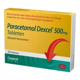 Paracetamol Dexcel 500 mg tabletės, 20 vnt