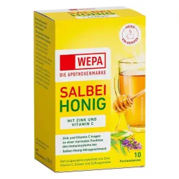Wepa šalavijas + medus + vitaminas C + cinko milteliai, 10X10 g