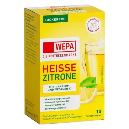 Wepa karšta citrina + vitaminas C + kalcio milteliai be cukraus, 10X10 g