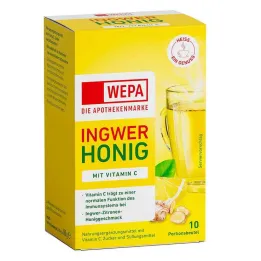 Wepa imbieras + medus + vitamino C milteliai, 10X10 g