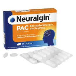 Neuralgin PAC nuo galvos skausmo ir migrenos tabletės, 20 vnt